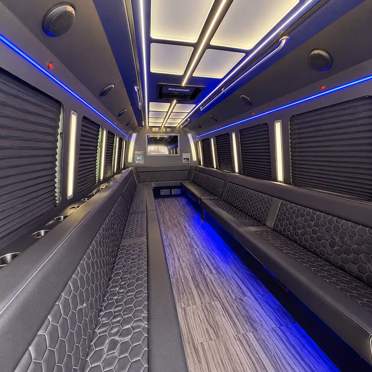 south jordan 30 passenger party bus interior