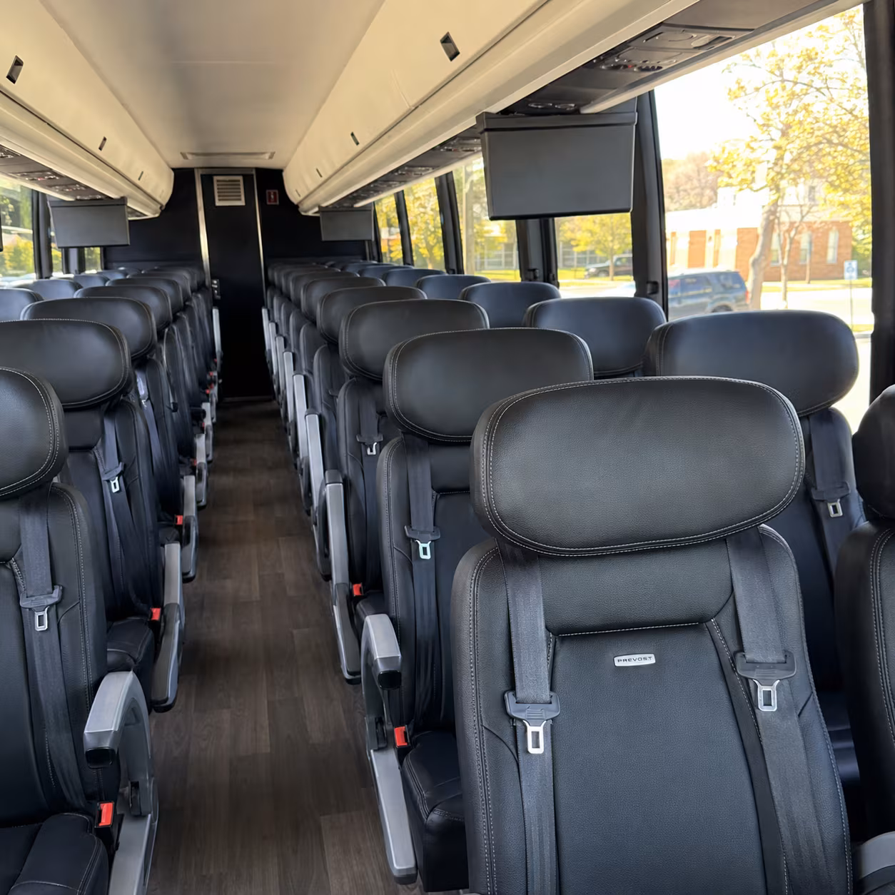 south jordan 45 passenger charter bus inside