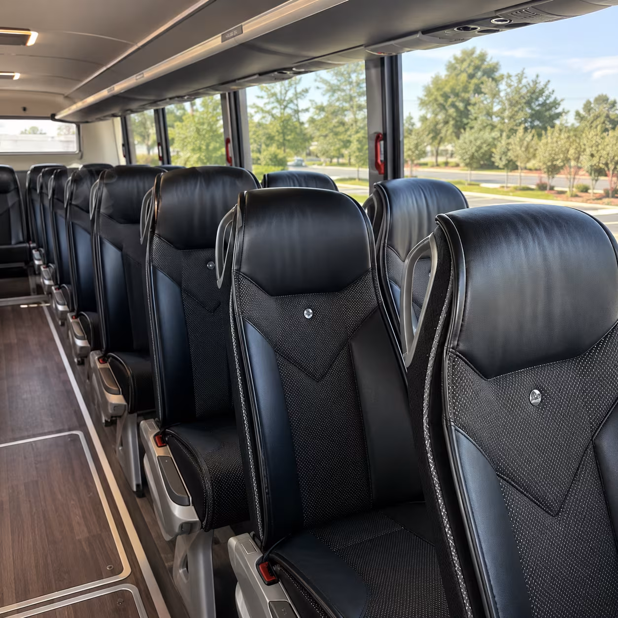 south jordan 45 passenger charter bus interior