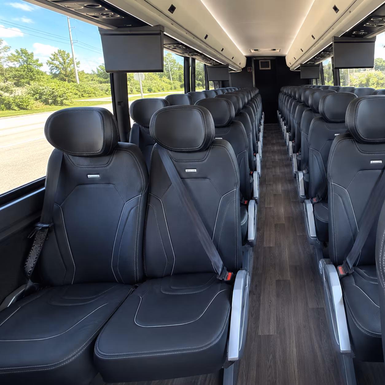 south jordan 47 passenger charter bus inside